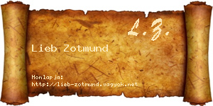 Lieb Zotmund névjegykártya